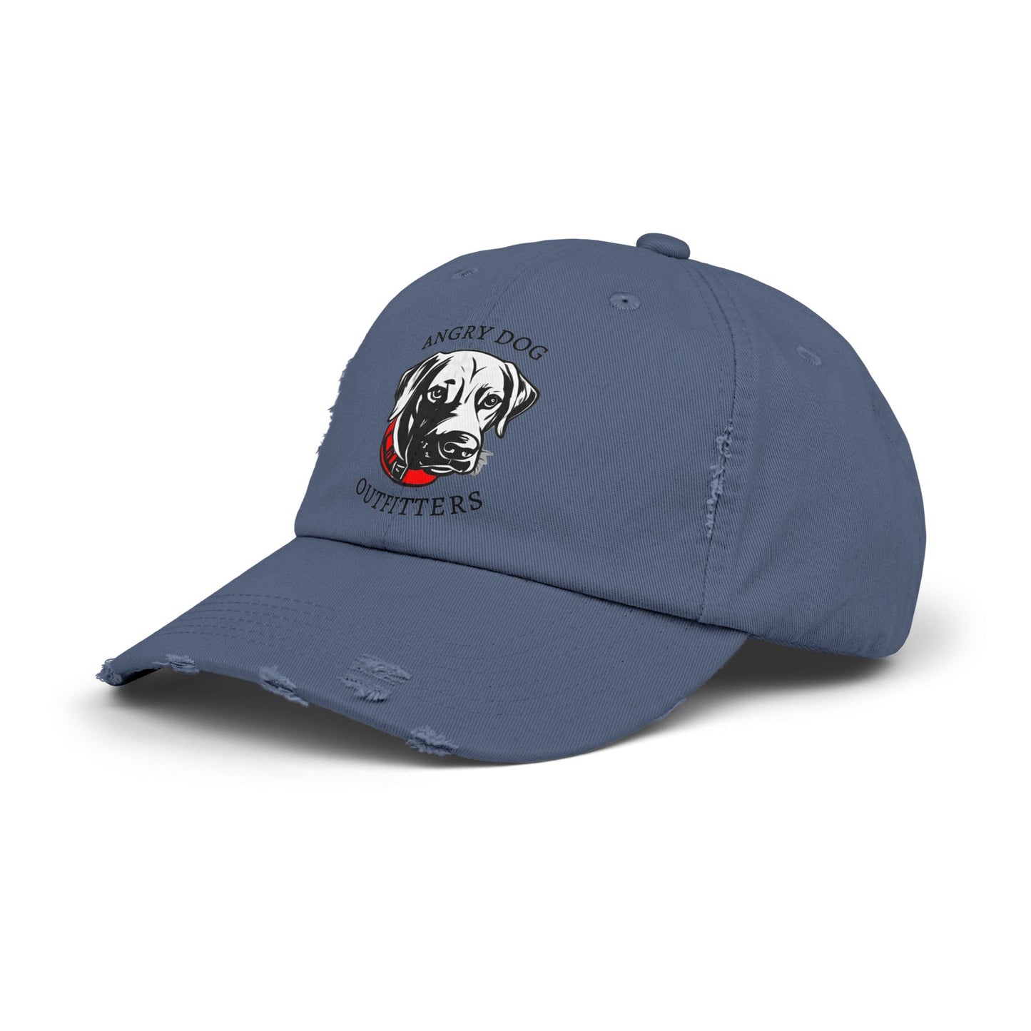 Angry Dog Logo Unisex Distressed Cap