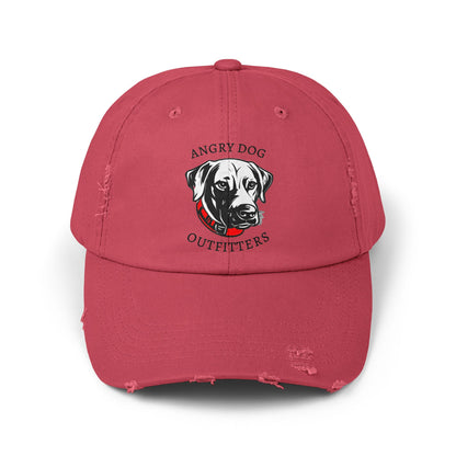 Angry Dog Logo Unisex Distressed Cap