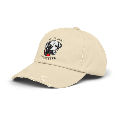 Angry Dog Logo Unisex Distressed Cap