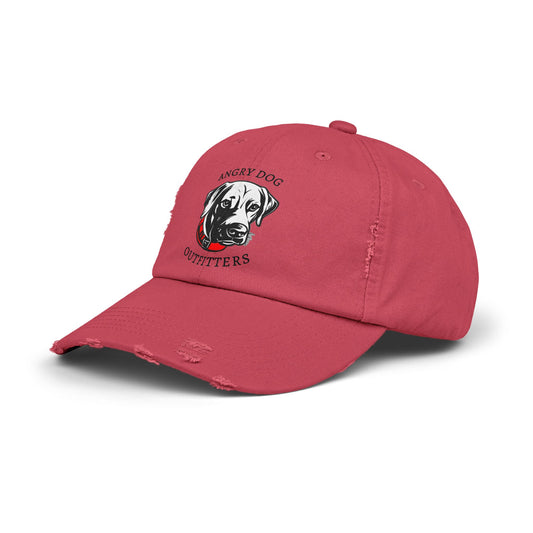 Angry Dog Logo Unisex Distressed Cap