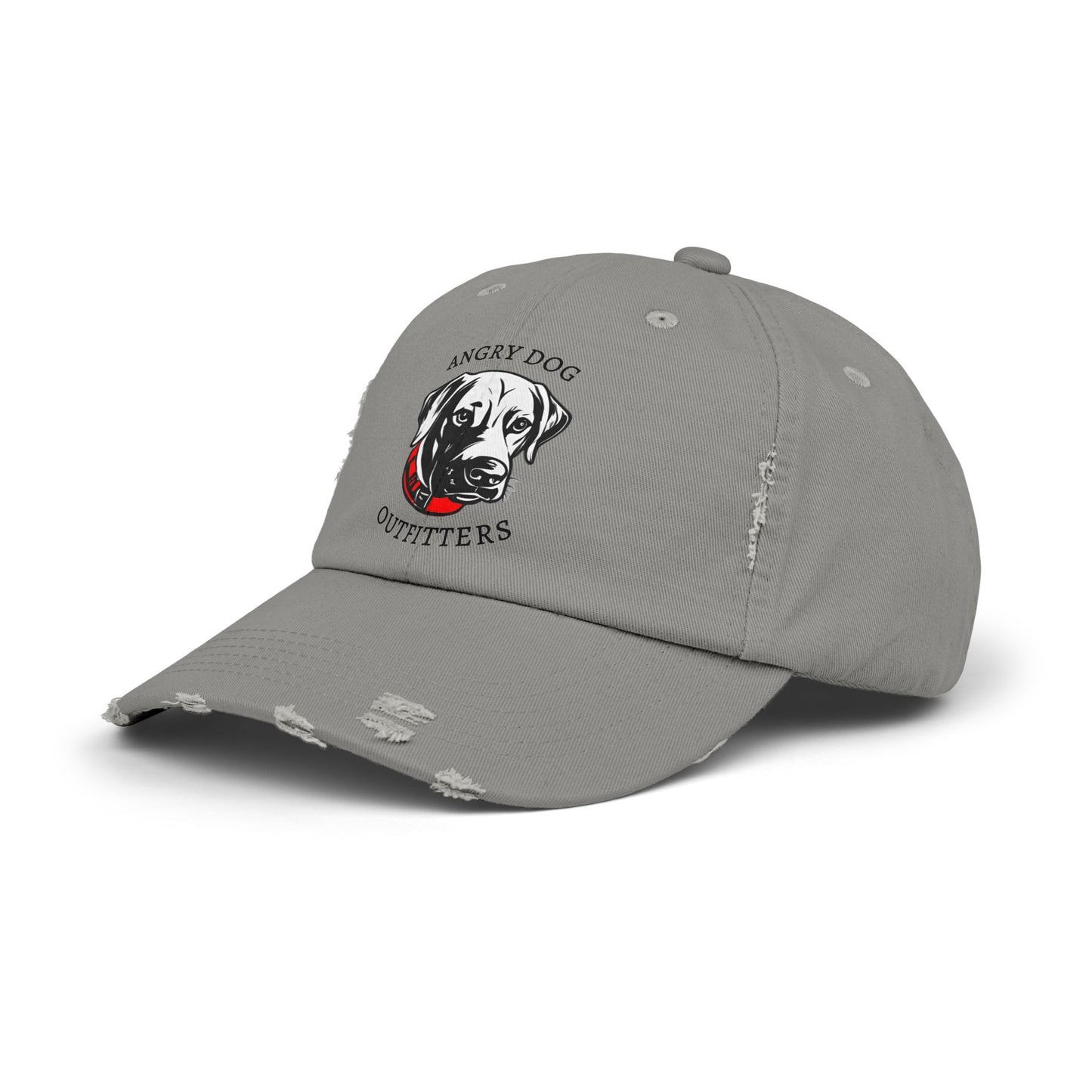 Angry Dog Logo Unisex Distressed Cap