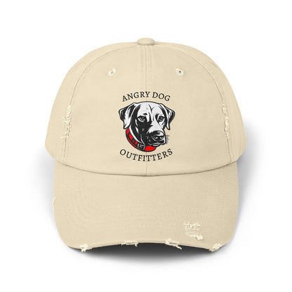 Angry Dog Logo Unisex Distressed Cap